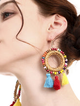 Bohemian Rattan Tassel Earrings